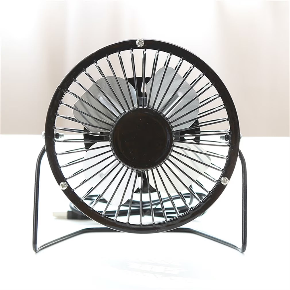 4'' Mini Desk Fan,  Portable 360 Degree Rotating Mini USB Table Desktop Personal Fan - Black