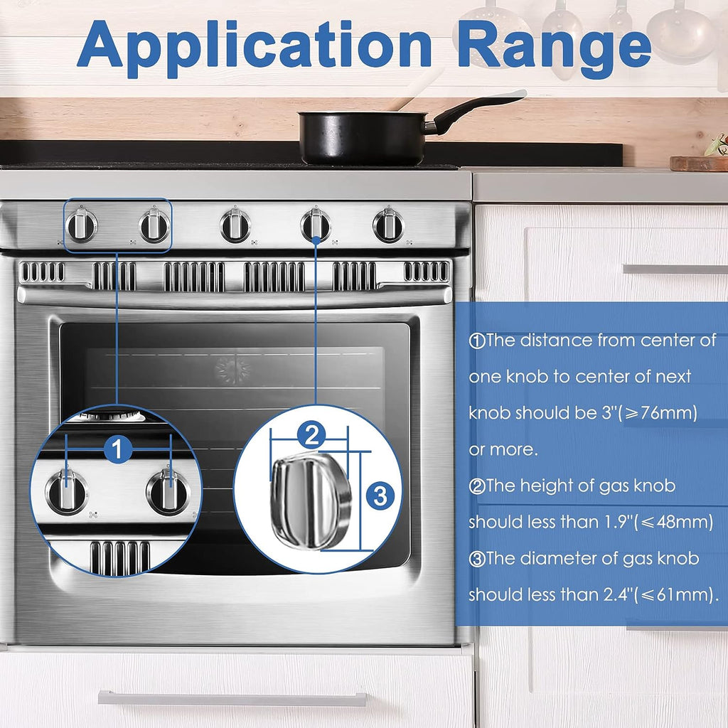 Stove Knob Covers for Child Safety (5 + 1 Pack) Gas with Strong Adhesive