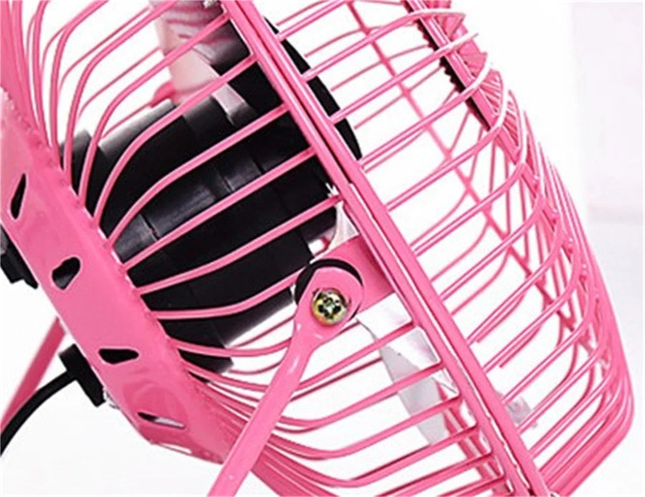4'' Mini Desk Fan, Happon Portable 360 Degree Rotating Mini USB Table Desktop Personal Fan - Pink